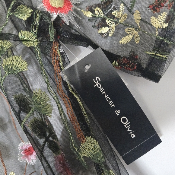 Sheer Floral Embroidered Top - Picture 10 of 10